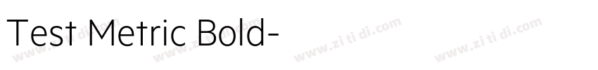 Test Metric Bold字体转换